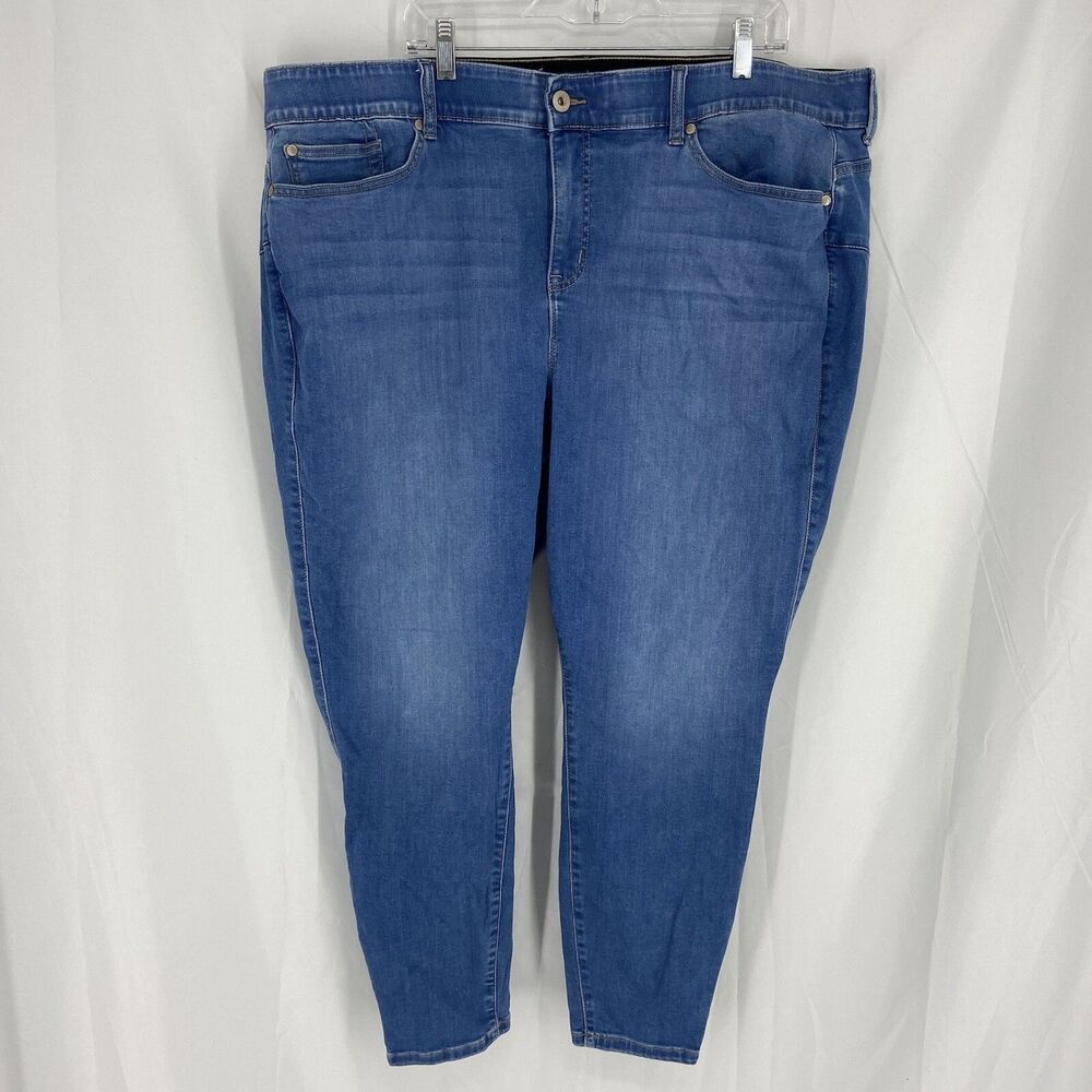 Torrid Jeans Size 26R Solid Blue Bombshell Skinny Denim Stretch Style Super Soft